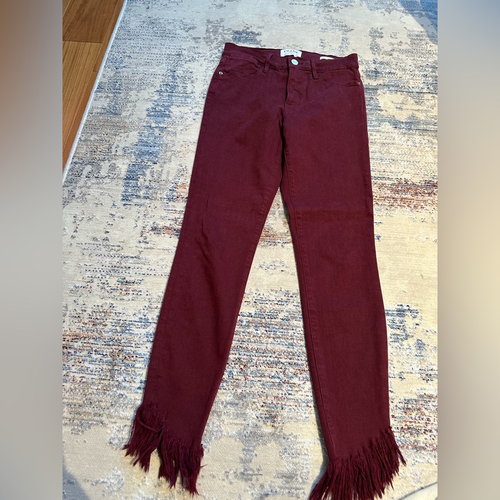 Frame denim jean Pants with fringe size 27